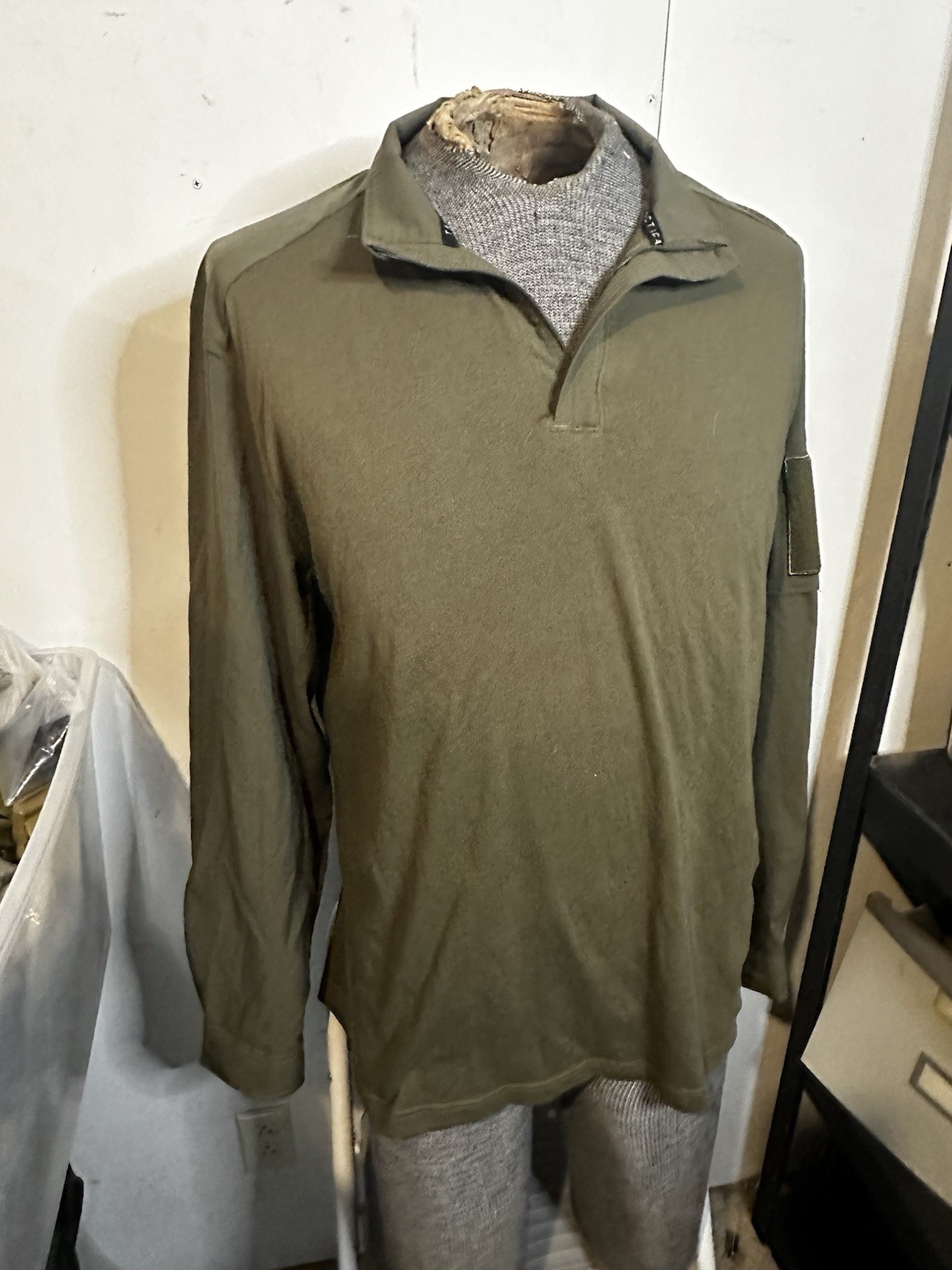 Under Armour Tactical Combat Shirt Mens X-Large Olive Drab Camo Half Zip Outdoor gallery