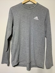 Adidas Mens Aeroready Long Sleeve Shirt Gray Size Small Prime Green