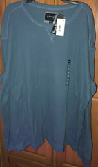 ST JOHN S BAY HERITAGE THERMAL JERSEY LONG SLEEVE SHIRT BIG & TALL 4XL BLUE