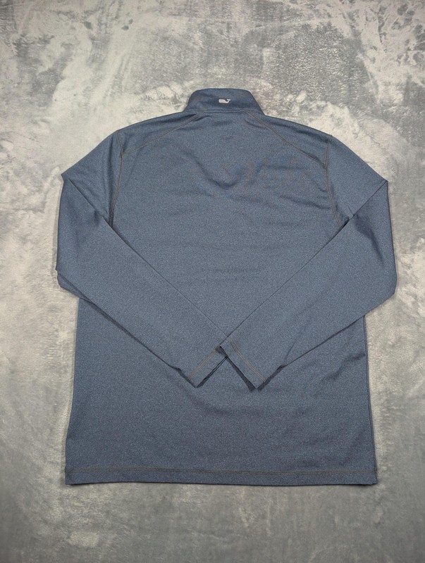 Vineyard Vines Performance Pullover Mens Medium Blue 1/4 Zip Stretch Long Sleeve gallery