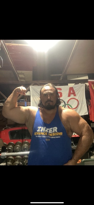 Inzer Tank Top Blue Vintage Rare bodybuilding powerlifting stringer tank top 2xl gallery