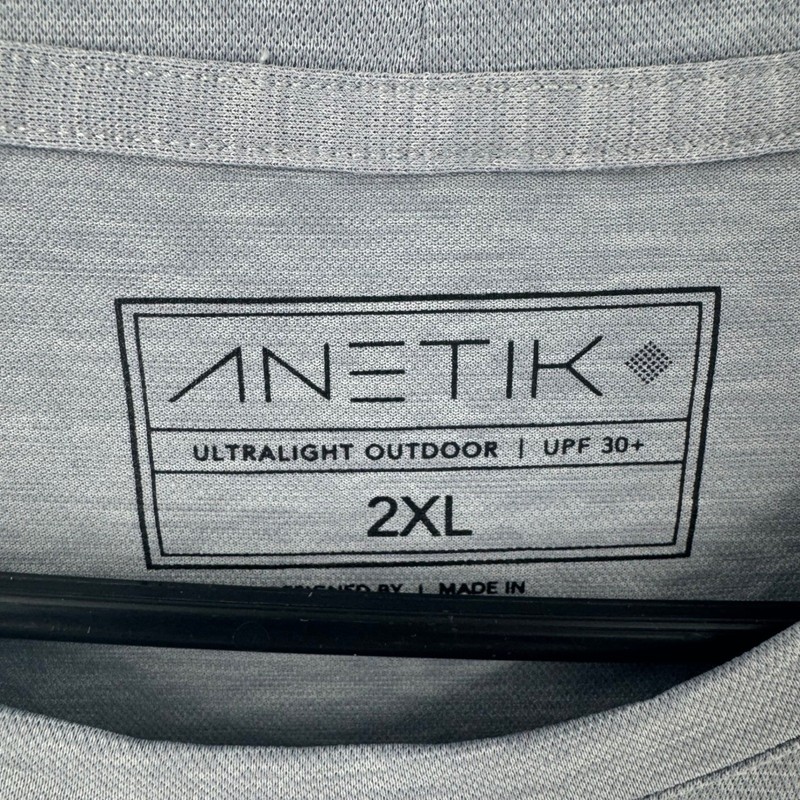 NWT ANETIK Ultralight Outdoor Long Sleeve Shirt UPF 30+ Gray Men's 2XL gallery