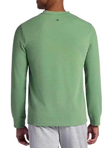 GAM233TL02 Gaiam Men's Cozy & Cool Henley Standard Fit, Size L, Loden Frost