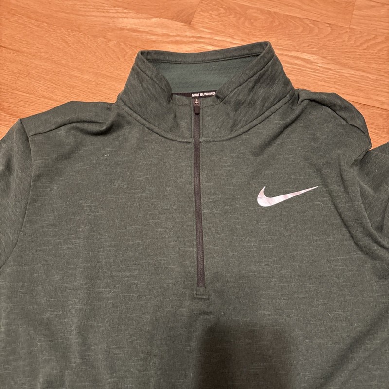 Nike Mens Therma-Fit Repel Element Long Sleeve Running Shirt XL Green 1/2 Zip gallery