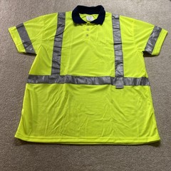 Global Glove Polo Shirt Mens 3XL High Visibility 3M Reflective Safety Work