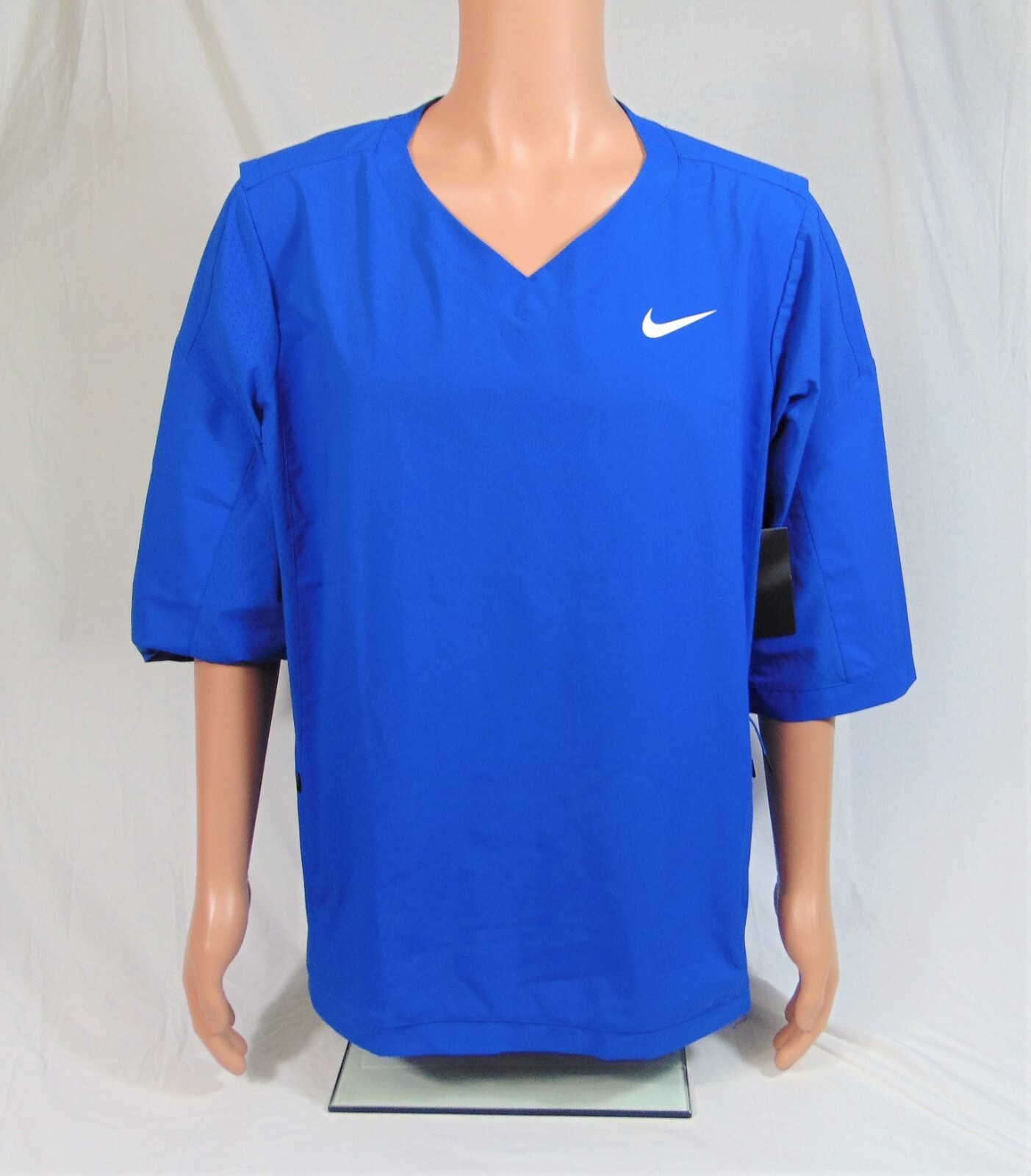 Nike 3/4 Sleeve Warm Up Batting Windbreaker Baseball Shirt Sz L NEW 897383 493 gallery