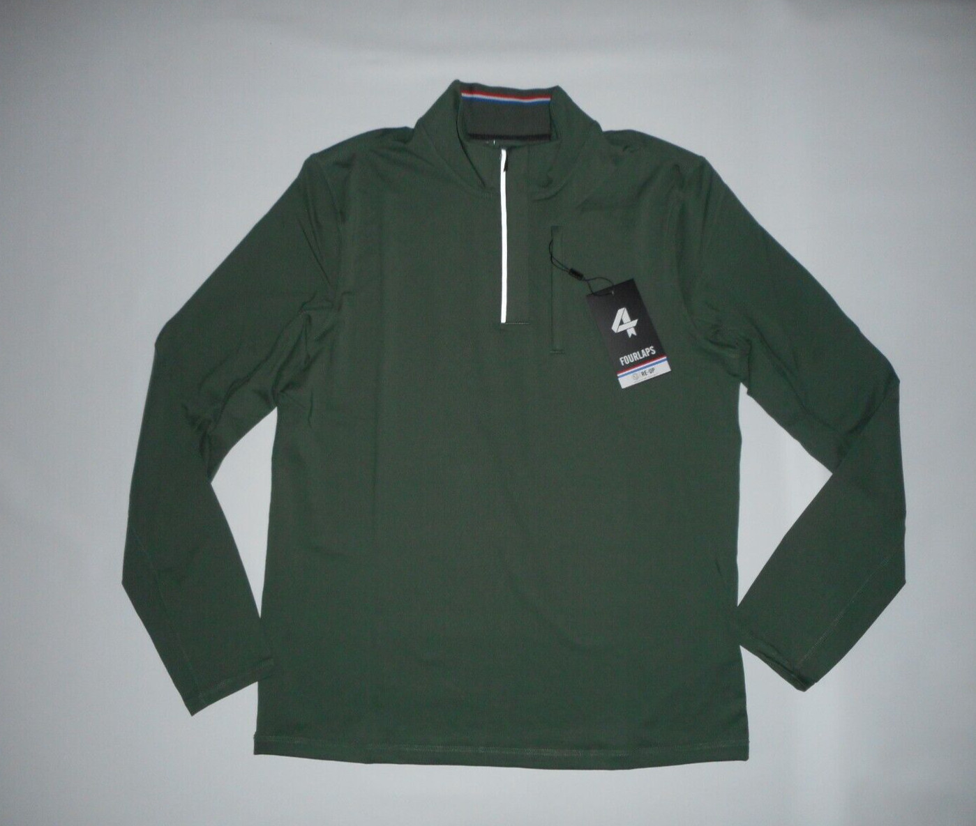 FOURLAPS Thyme Green Half Zip VENTURE Re-Up Pullover L/S SHIRT Mens MEDIUM NEW gallery