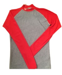 Mens Under Armour tight fit long sleeve medium Red And Grey