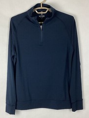 G/FORE Mens 1/4 Zip Pullover Luxe Staple Midlayer G4 Sz S Blue Blend LS New