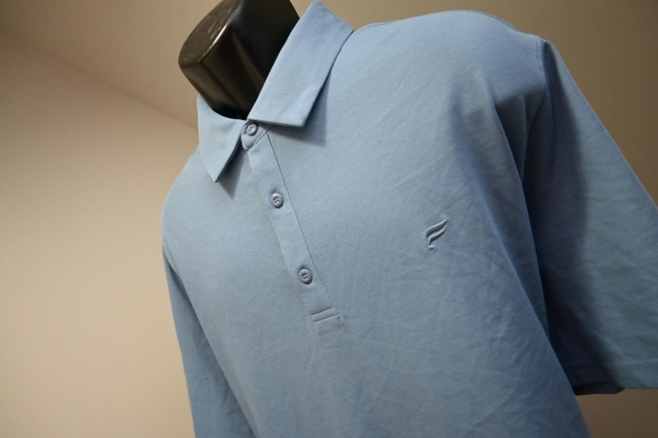 Fabletics Golf Polo Shirt Blue Cotton Poly Blend Short Sleeve Mens Size 2XL XXL gallery