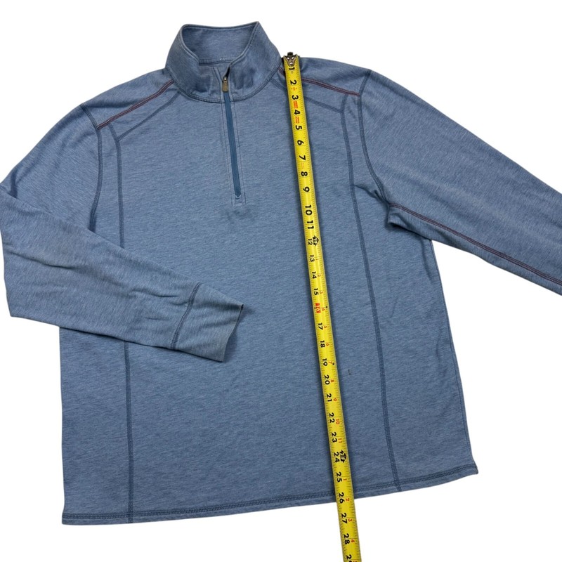 Tommy Bahama IslandZone 1/4 Zip Pullover Men's M Long Sleeve Heather Blue UPF gallery