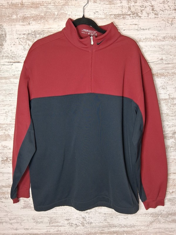 Nike Golf 1/4 Zip Pullover Men’s X-Large Long Sleeve Maroon And Black gallery