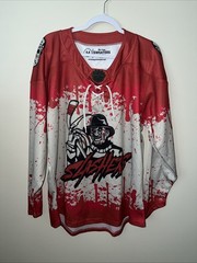 Men’s League Sweaters Supreme Quality Hockey Jersey Size M Slashers Ghost Face ￼