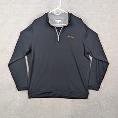 Peter Millar Wake Forest Cursive Pullover Men’s XL Black 1/4 Zip Performance