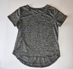 Dark Heather Gray Athletic Short Sleeve T-Shirt, 95% Polyester 5% Spandex