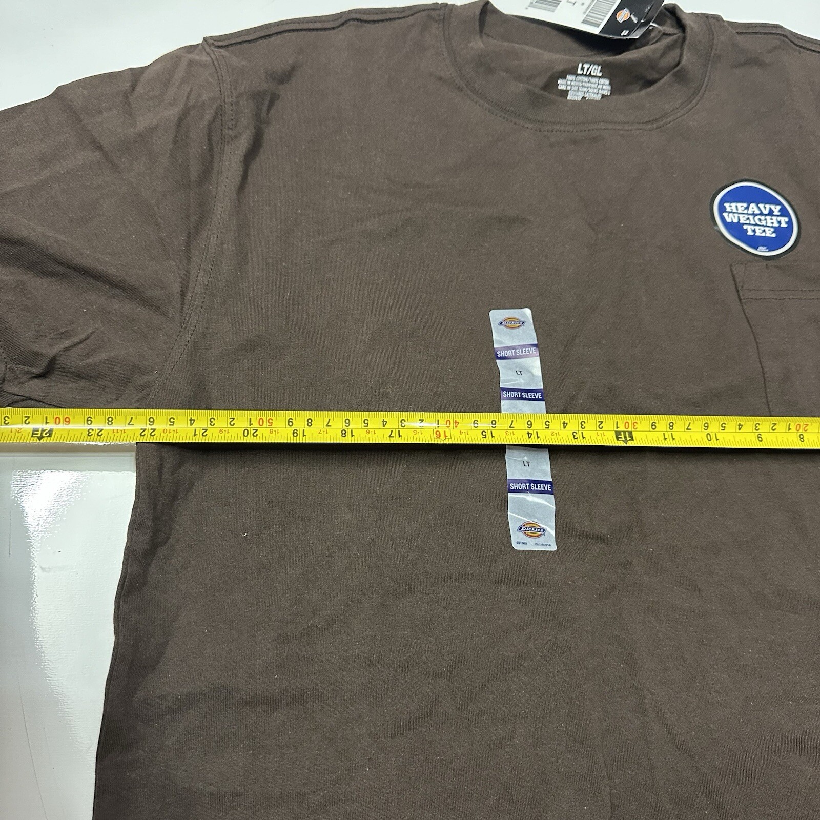 Dickies Mens Short Sleeve Heavyweight Pocket Relaxed Fit T-Shirt L Sand desert gallery