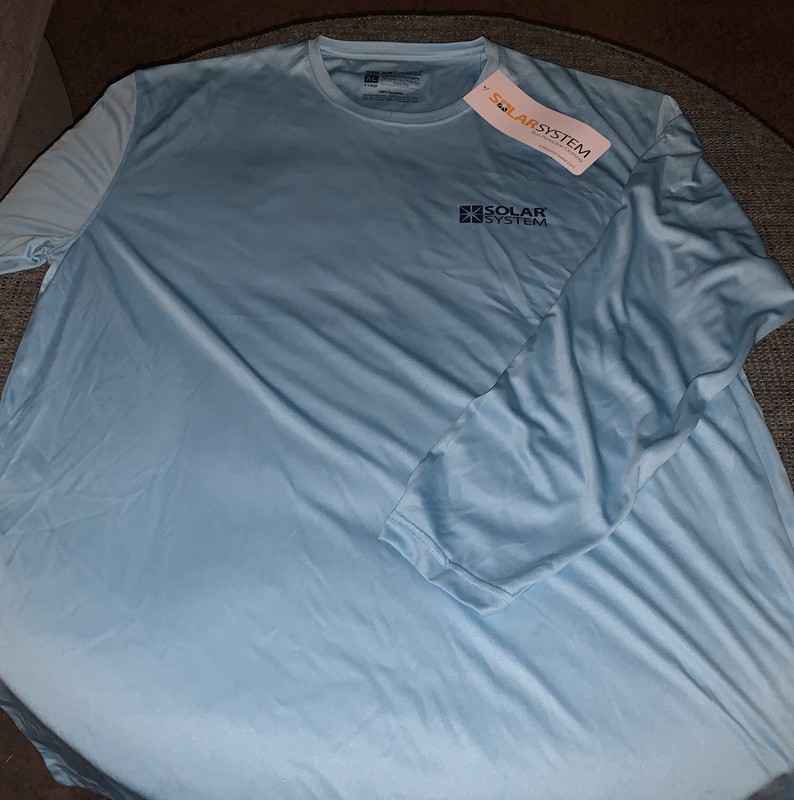 Nwt Solar System LS Fishing T Shirt Size XXL 2XL UV Protection Aqua Marlin A2 gallery