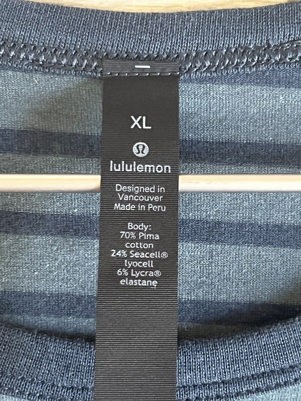 Lululemon 5 Year Basic Long Sleeve Size XL Yachtie Sea Steel Gravity YASG 22913 gallery