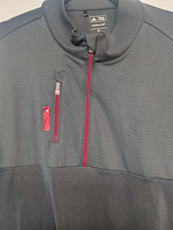 Adidas ClimaLite Golf Quarter Zip Pullover Men's 2XL Long Sleeve Shirt 1/4 Zip gallery