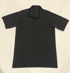 Lululemon Stretch Your Head Shirt Men’s Medium Dark Gray Golf Polo Performance