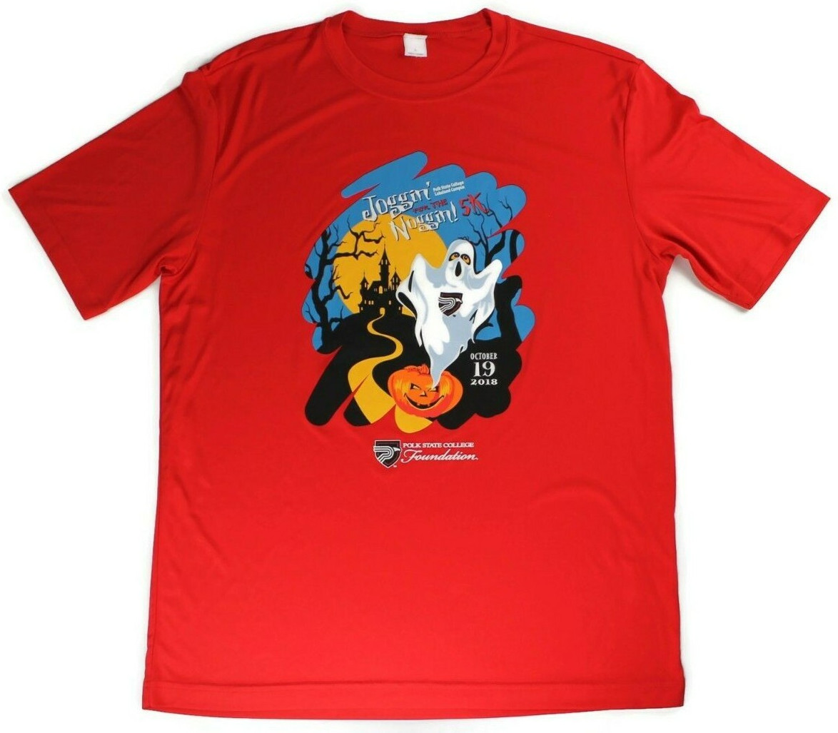 Polk State College Foundation Joggin For The Noggin Halloween 5K L Red T-Shirt gallery