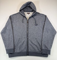 Johnston & Murphy Sherpa Lined Full Zip Hoodie Mens XL Gray