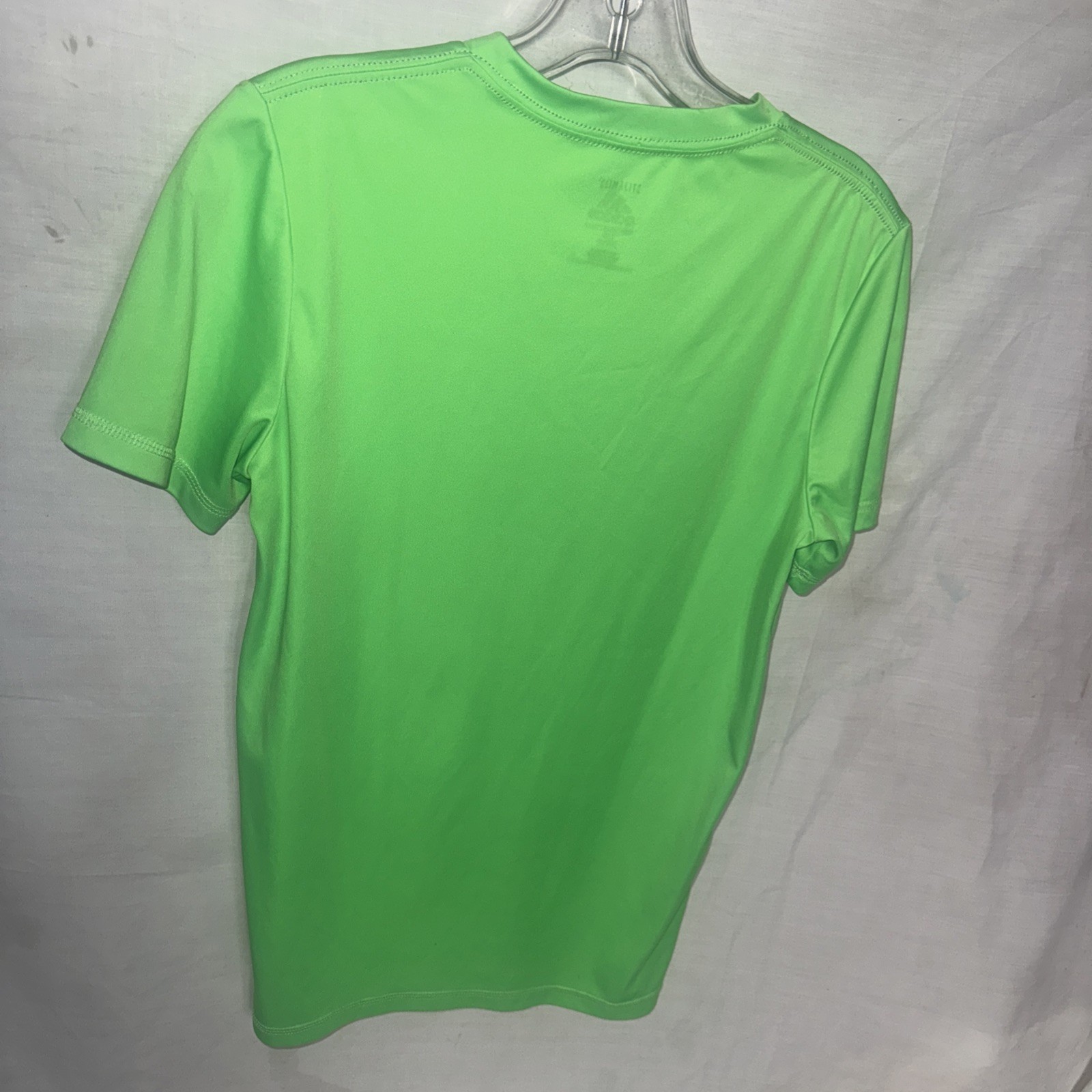 Used Once Large Fluorescent Green Short Sleeve Adidas Shirt ￼ gallery