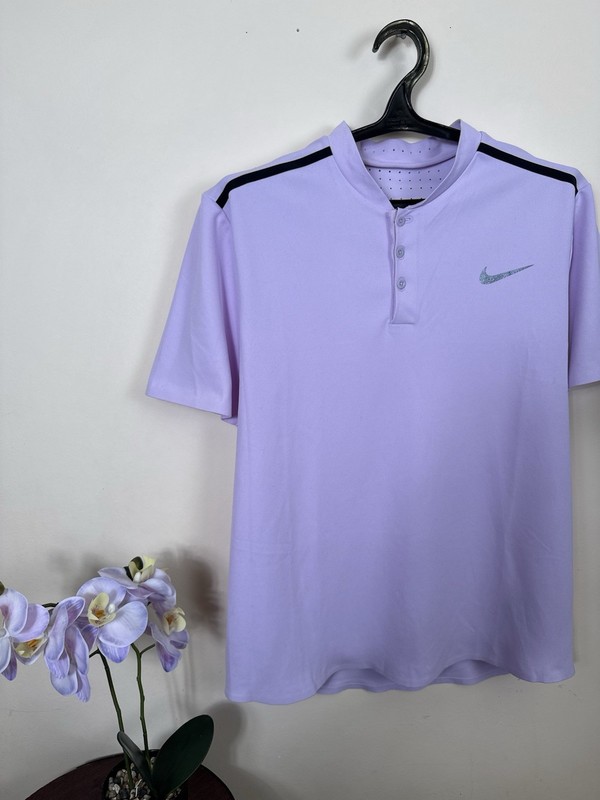 Nike Roger Federer T shirt RF 2017 Shanghai Basel ATP Final Henley Polo Tennis L gallery