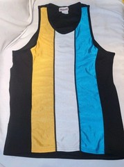 Vintage 90s Reebok Sport Athletic Gym Sportswear Nylon Tank Top Shirt Large