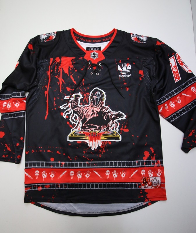 Elev808 DJ Slasher Ghostface Hockey Jersey M Woodsboro 707 Limited Edition EDM gallery