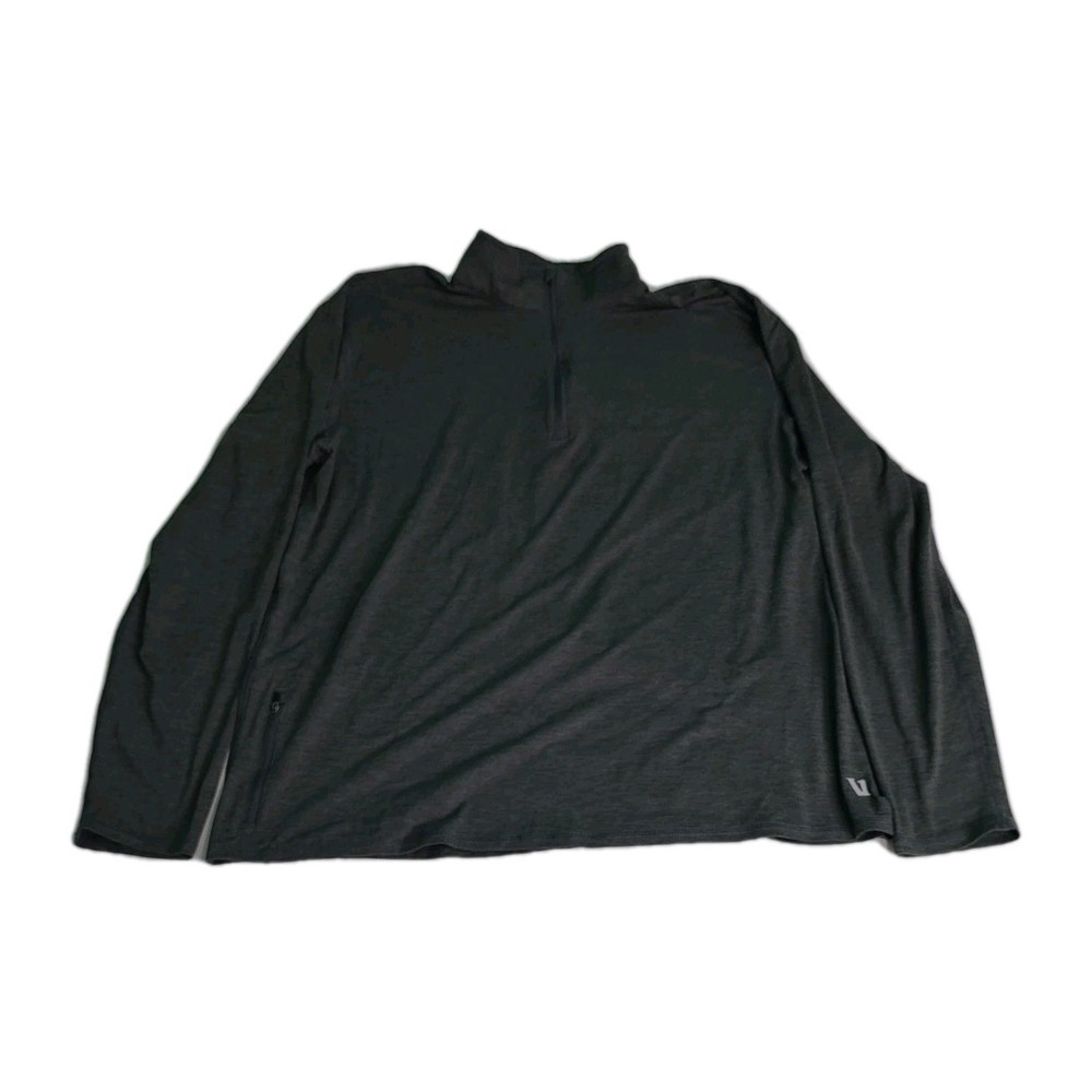 Vuori Ease Performance 1/4 Zip 2.0 Pullover Men’s Sz 2XL Charcoal Heather V221