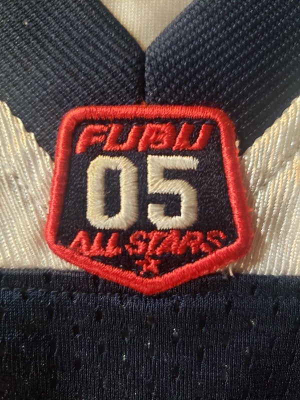 Vintage FUBU Jersey Mens Large Blue White Red 05 ALL STATE Football Y2K 90s gallery