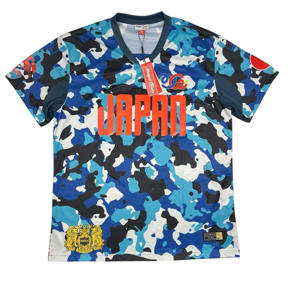 Japan Soccer Jersey Size XXL Camo Headgear Classics NWT World Cup Blue