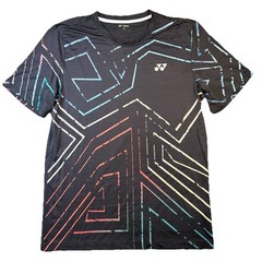 Yonex Badminton Tournament Jersey Shirt Black Graphic Size O Japan 0880