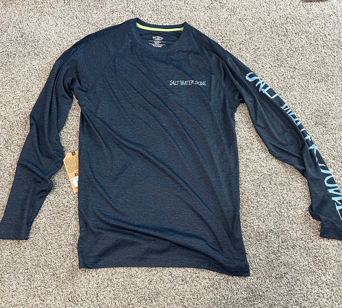 Salt Water Soul - Flounder Classic Performance Shirt, Mens-S gallery