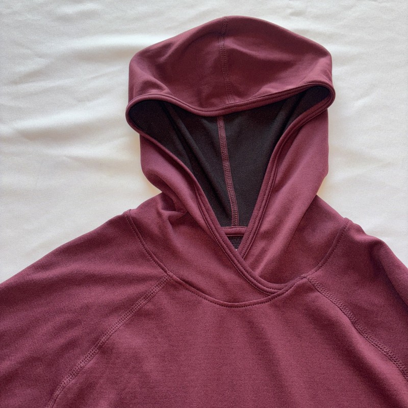 Fabletics The Training Day Hoodie Mens Medium Burgundy Long Sleeve Gym Workout gallery