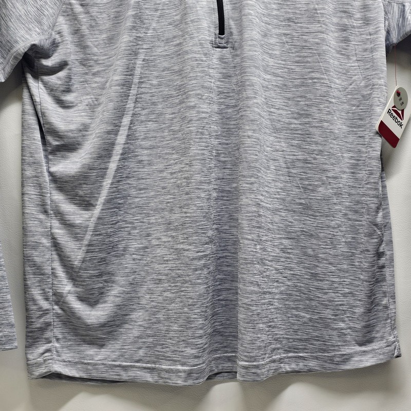 Reebok 1/4 Zip Performance Pullover Men’s 2XL Gray Trail Sleet Heather NWT Moist gallery