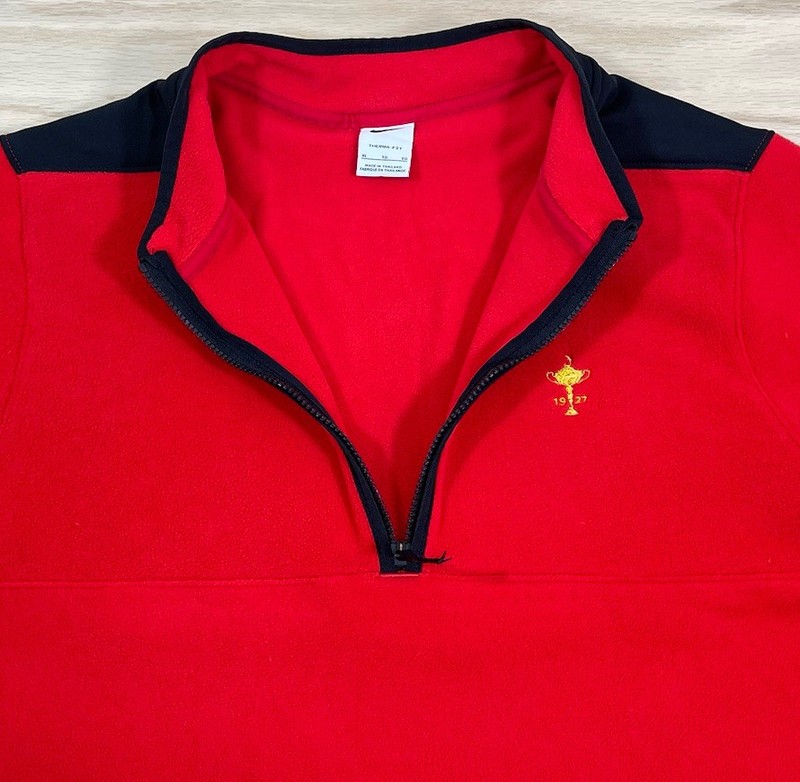 Men’s Nike Therma-Fit Ryder Cup Golf 1/2 Zip Fleece Pullover Top Adult XL Red gallery