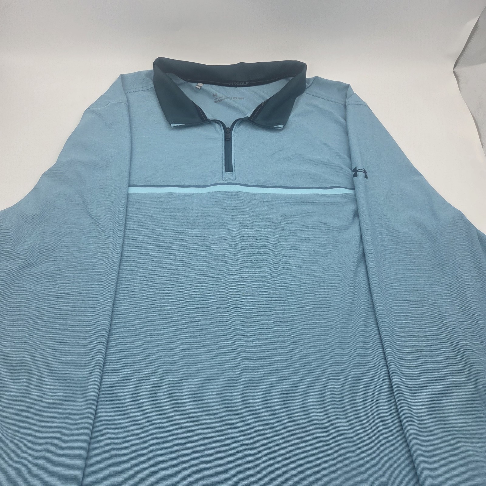 Under Armour 1/4 Quarter Zip Sweatshirt Mens Blue Loose Fit Golf Sz 2XL-XXL gallery
