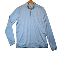 Johnnie-O Pullover Md Lagoon Blue Prep-Formance 1/4 Zip Golf Club Athleisure