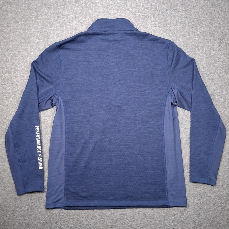 Silver Bait Pullover Mens Medium Blue 1/4 Zip Performance Fishing Shirt Top gallery