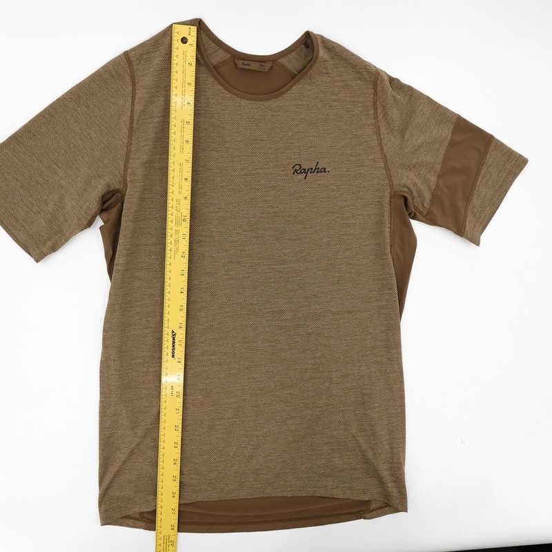 Rapha Shirt Mens Small Brown Performance Lightweight Cycling Earn Your Turns MTB gallery
