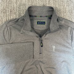 William Murray Pullover Mens Medium Gray Quarter Zip Golf Athletic Lightweight