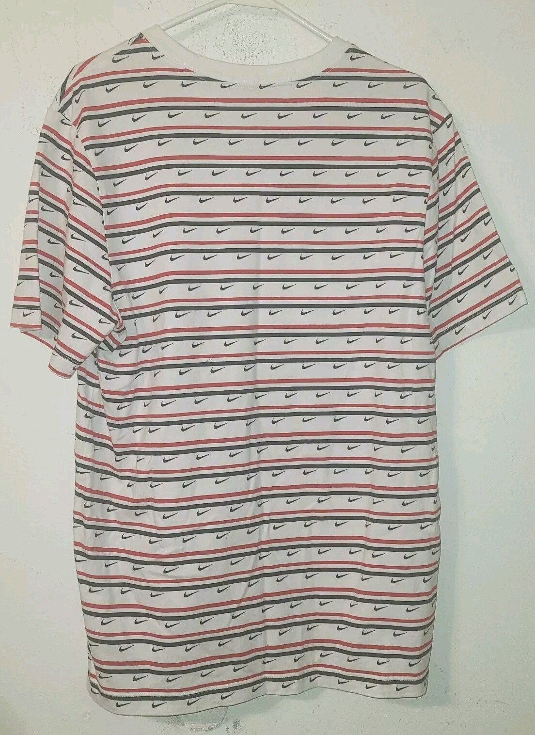 The Nike Tee Men's All Over Logo Large Red White Blue Short Sleeve Swoosh gallery