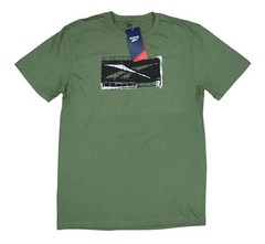 Reebok All-Cotton Performance Logo Short Sleeve Crew Neck Men’s T-Shirt NWT Army