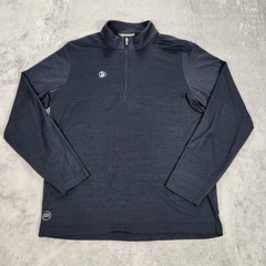 TravisMathew Pullover Mens Medium Blue 1/4 Zip Golf T3 60 Performance Stretch