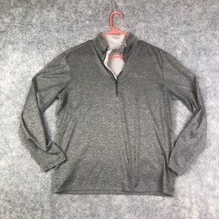 Eddie Bauer Men’s Shirt Freedry Motion Performance ¼ Zip Long Sleeve Gray Medium