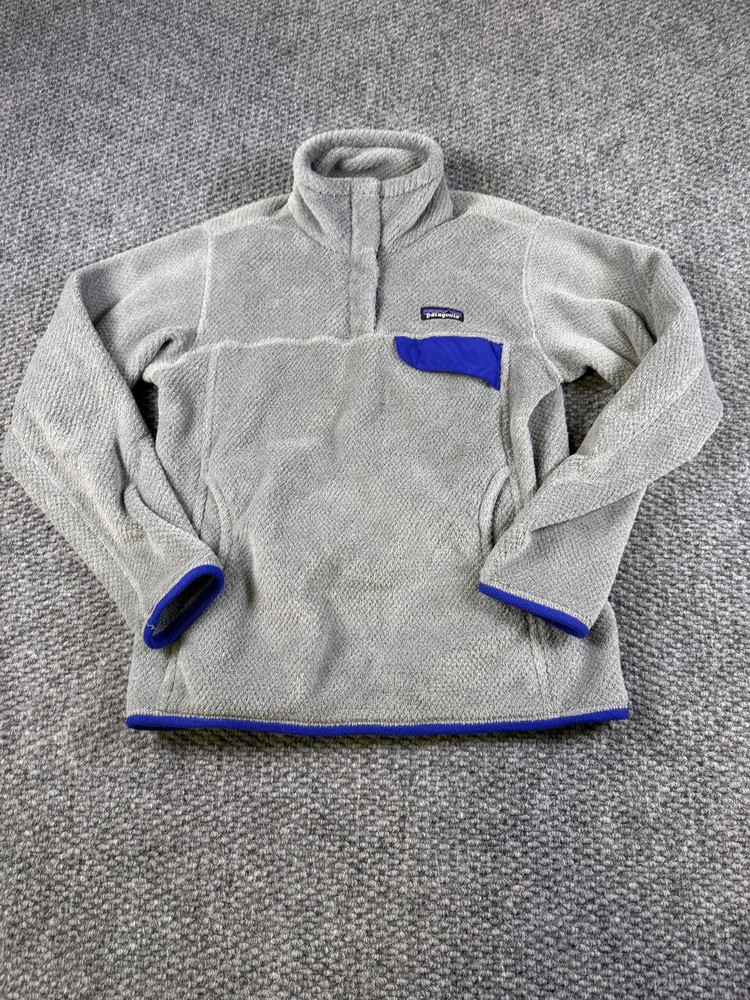 Patagonia Snap-T Pullover Mens Medium Gray Fleece Long Sleeve Hiking Outdoor
