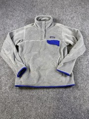 Patagonia Snap-T Pullover Mens Medium Gray Fleece Long Sleeve Hiking Outdoor