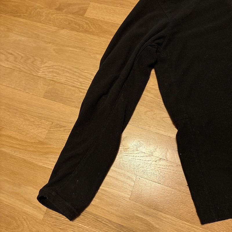 Mountain Hardwear 1/2 Zip Pullover Mens Large Black Fleece Waffle Knit Sweater gallery